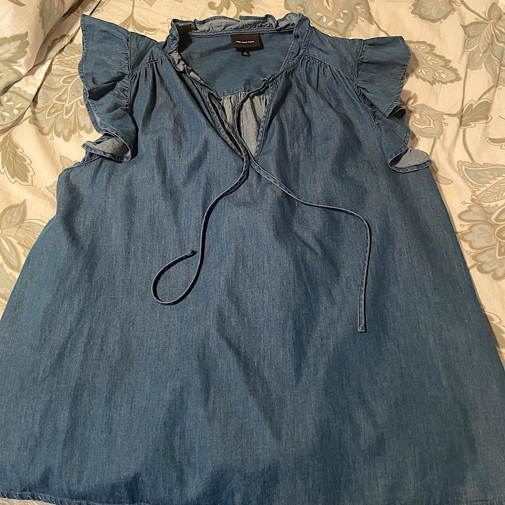 Sleeveless Denim Top Small NWOT